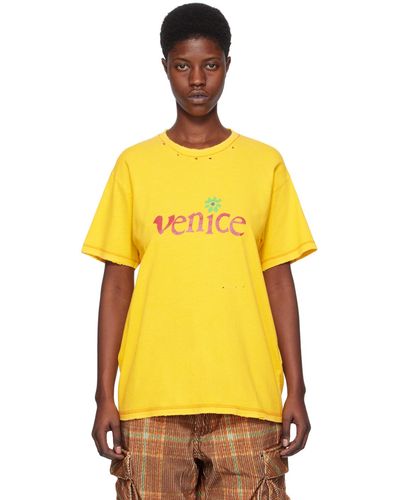 ERL T-shirt 'venice' jaune