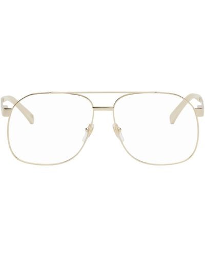 Gucci Gold Aviator Glasses - Black