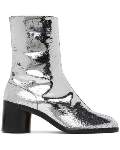 Maison Margiela Silver Broken Mirror Tabi Boots - Gray