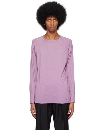 Dunhill Purple Garment Dye Jumper
