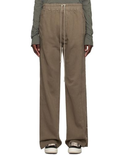 Rick Owens Pantalon de détente gris à boutons-pression - Multicolore