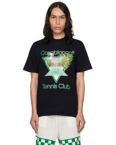 Casablancabrand T-shirt 'tennis club icon' noir exclusif à ssense
