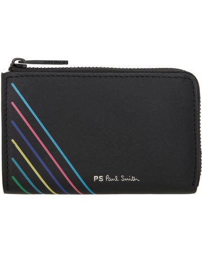 PS by Paul Smith Portefeuille noir à rayures sports