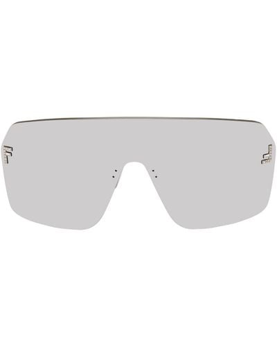 Fendi Gunmetal & Silver First Crystal Sunglasses - Black