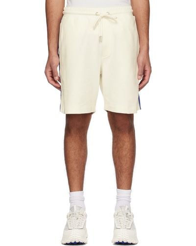 Moncler White Drawstring Shorts - Natural