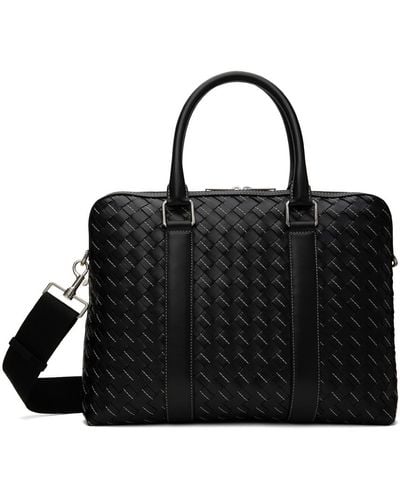 Bottega Veneta Medium Classic Intrecciato Briefcase - Black