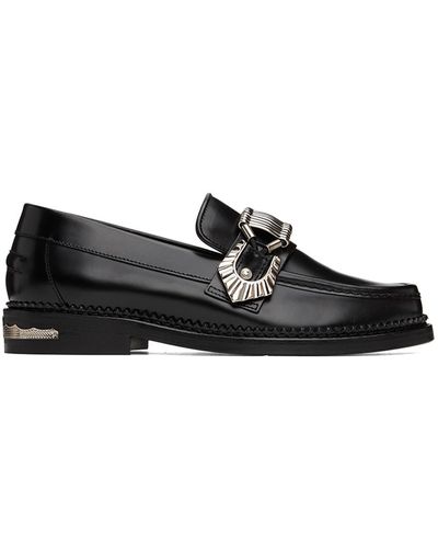 Toga Buckle Loafers - Black