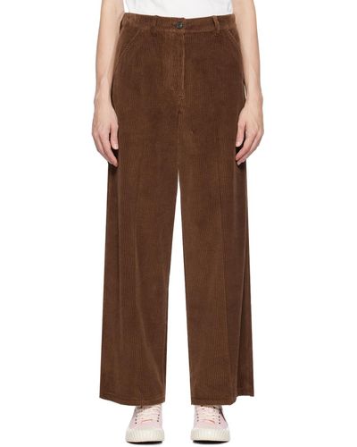 KENZO Pantalon ample brun - paris - Marron