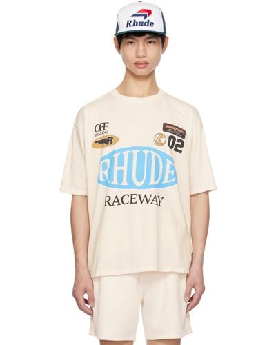 Rhude Ssense限定 オフホワイト Raceway Tシャツ - マルチカラー