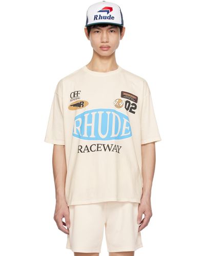 Rhude T-shirt 'raceway' cassé exclusif à ssense - Multicolore
