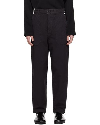 Casey Casey Patch Pocket Cargo Trousers - Black