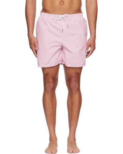 Lacoste Pink Striped Swim Shorts