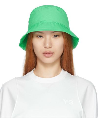 Y-3 Chapeau bob vert à logo