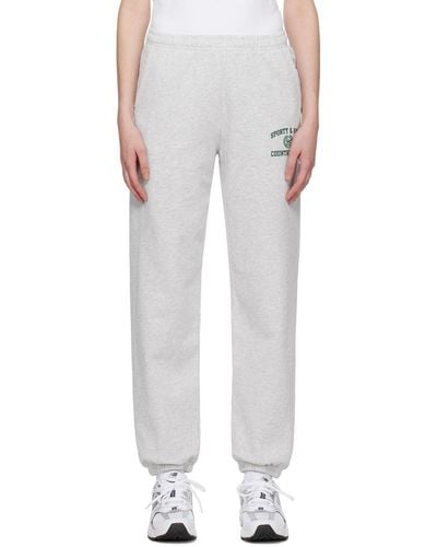 Sporty & Rich Sportyrich Varsity Crest Lounge Trousers - White