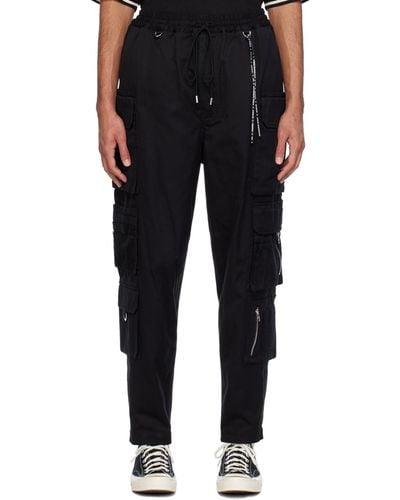 MASTERMIND WORLD D-Ring Cargo Trousers - Black