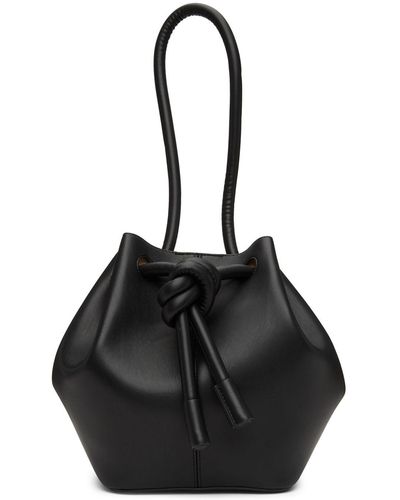 Nanushka Elongated Bucket Shoulder Bag - Black