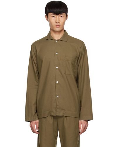 Tekla Organic Cotton Pajama Shirt - Multicolor