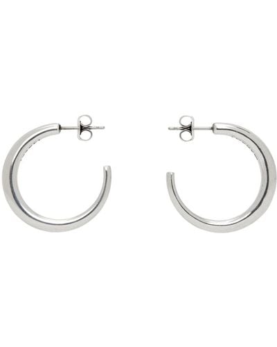 Isabel Marant Silver Ring Hoop Earrings - Black
