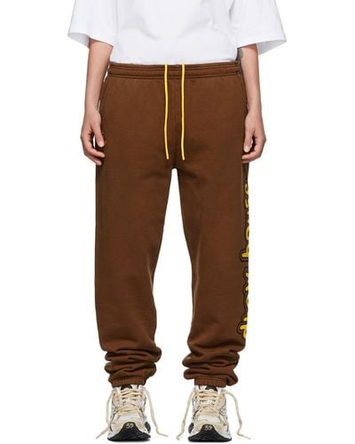 Drew House Pantalon de survêtement brun en coton exclusif à ssense - Marron