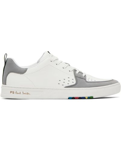 PS by Paul Smith ホワイト&グレー Cosmo スニーカー - ブラック