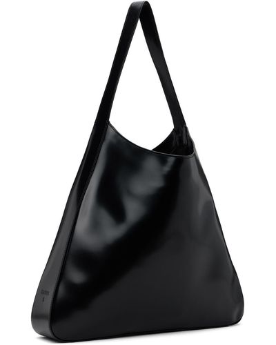 Filippa K Black Large Leather Shoulder Bag