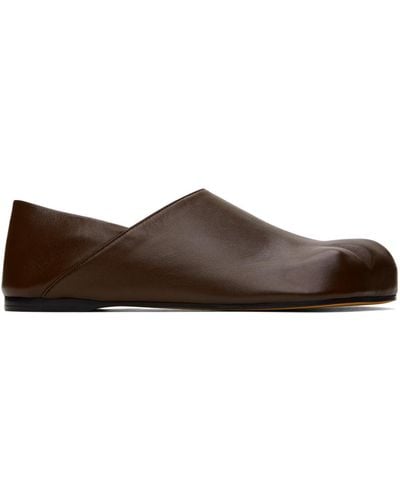 JW Anderson Brown Paw Loafers - Black