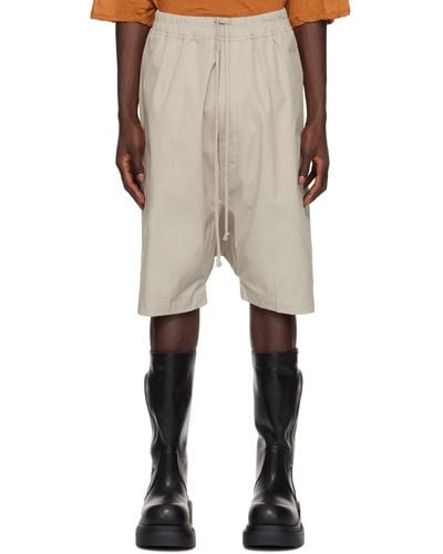 Rick Owens Off-white Pods Shorts - Natural