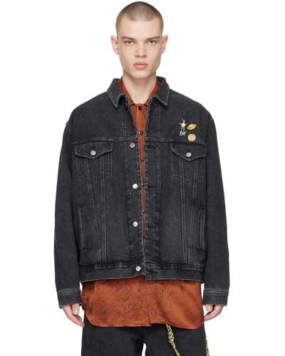 Song For The Mute Faded Denim Jacket - Black