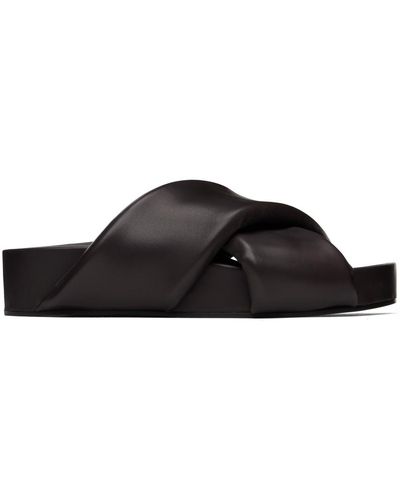 Jil Sander Oversized Wrapped Sandals - Black