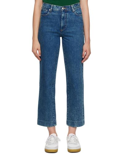 A.P.C. . Blue Cropped Jeans