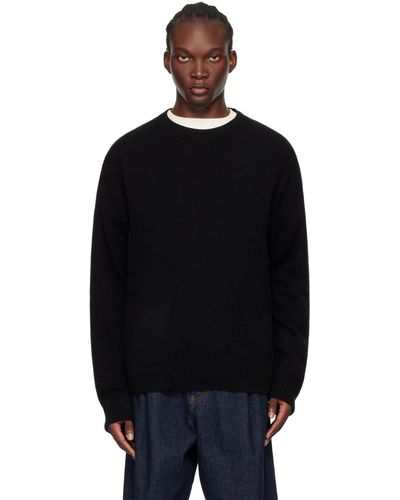 The Elder Statesman Simple Sweater - Black
