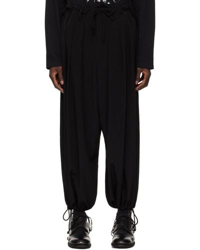 Yohji Yamamoto Pantalon bouffant noir