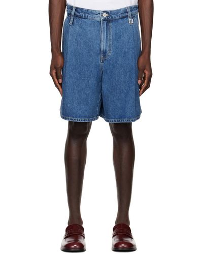 WOOYOUNGMI Blue Pleated Shorts