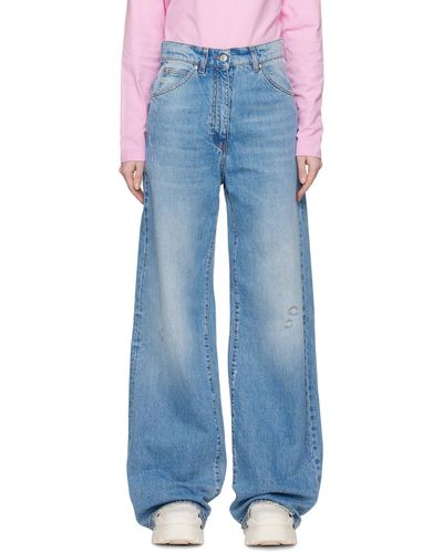 MSGM Blue Distressed Jeans