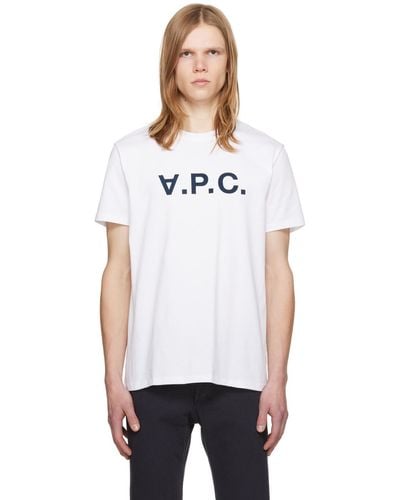 A.P.C. ホワイト Vpc Tシャツ - ブラック