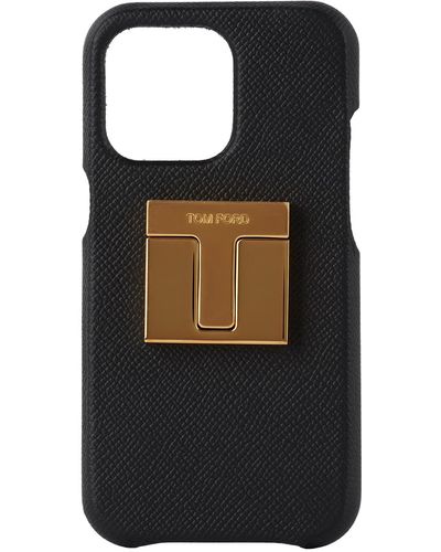 Tom Ford Black Leather Iphone 12 Case