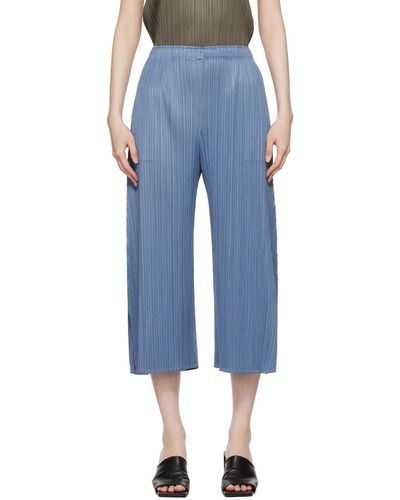 Pleats Please Issey Miyake Monthly Colors June Pants - Blue