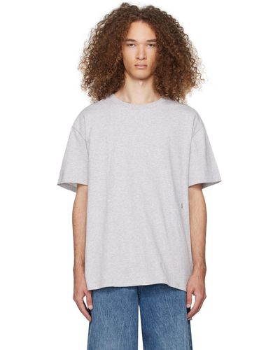 Ksubi T-shirt surdimensionné gris à logos 4x4 - Blanc