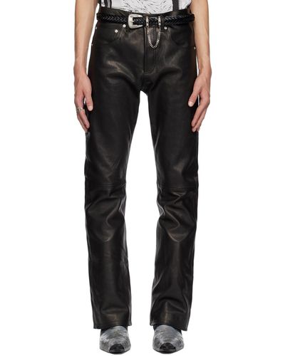 Enfants Riches Deprimes Fla Leather Pants - Black