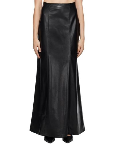 Nanushka Carlotta Vegan Leather Maxi Skirt - Black