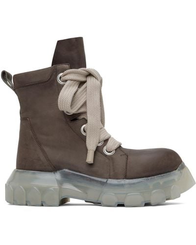 Rick Owens Jumbolaced Tractor Boot Shoes - Brown