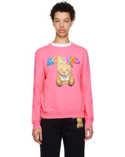 Moschino Pink Inflatable Teddy Bear Sweatshirt