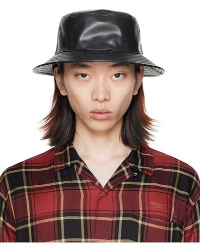 Undercover Faux-leather Bucket Hat - Black