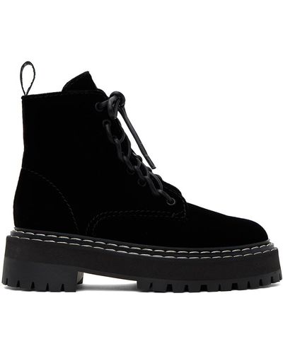 Proenza Schouler Black Lug Sole Combat Boots