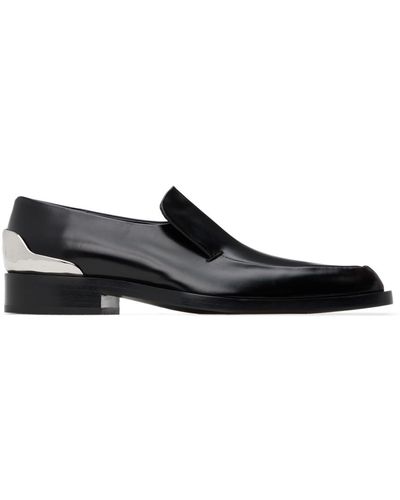 Jil Sander Black Pointed Toe Loafers