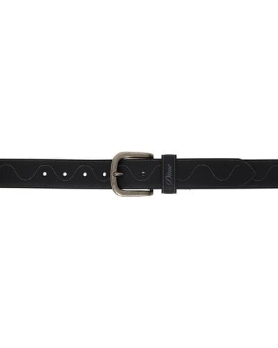 Dime Desert Leather Belt - Black