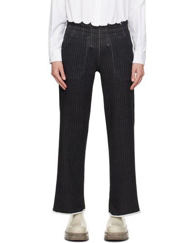 Undercover Black Pinstripe Trousers