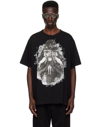 Yohji Yamamoto Print T-shirt - Black