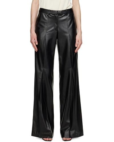 AYA MUSE Vortico Faux-leather Pants - Black