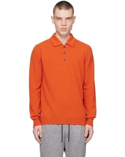 Paul Smith 3つボタン ポロシャツ - オレンジ